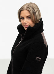 Teddy Fleece Jacke Black Mocha